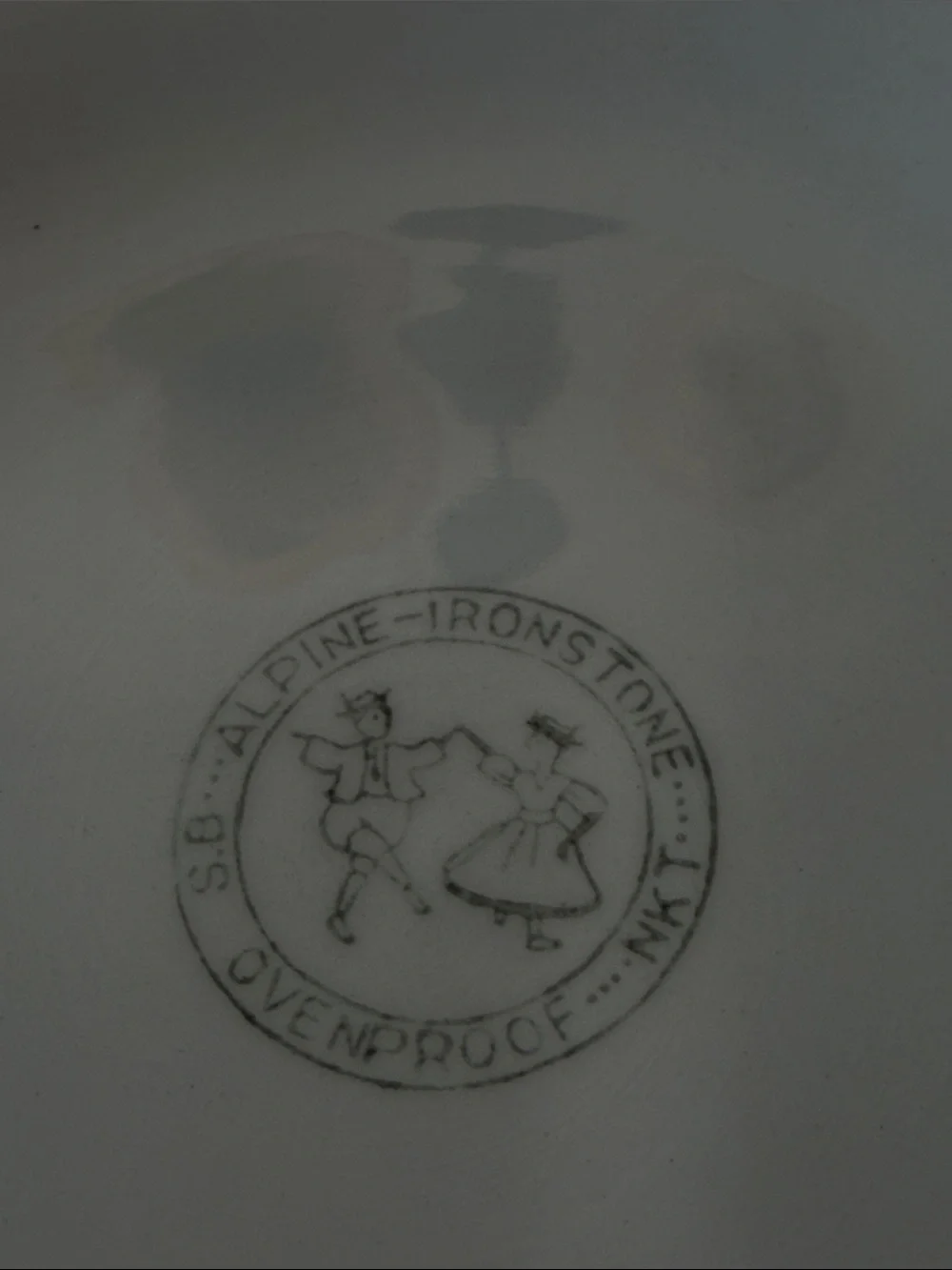 S. B. ALPINE Ironstone Dancer Casserole Bowl